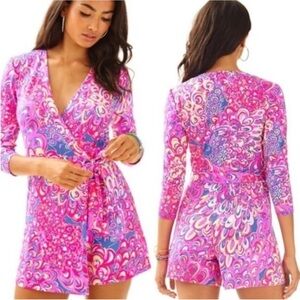 Lilly Pulitzer Karlie Wrap Romper 🦄